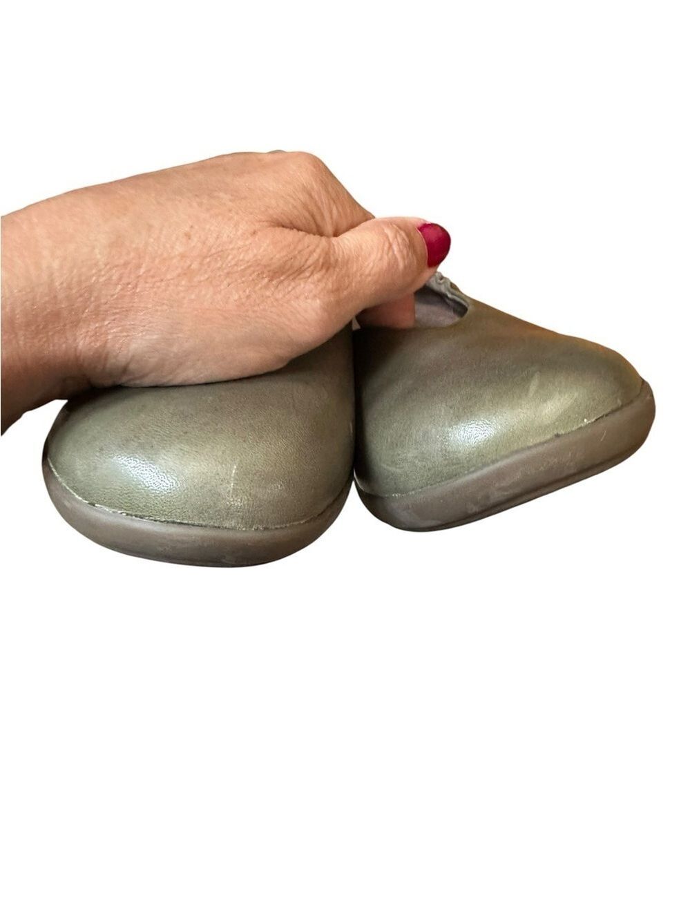 DANSKO Kira Ballet Flat Womens 37/6.5 Green Leather Round Toe Comfort Cushioned - Picture 5 of 10